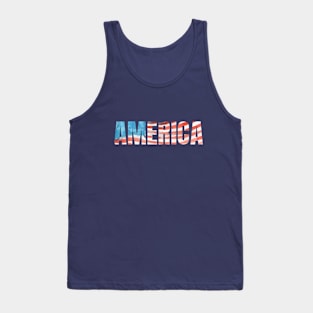 America - Waving Flag Tank Top